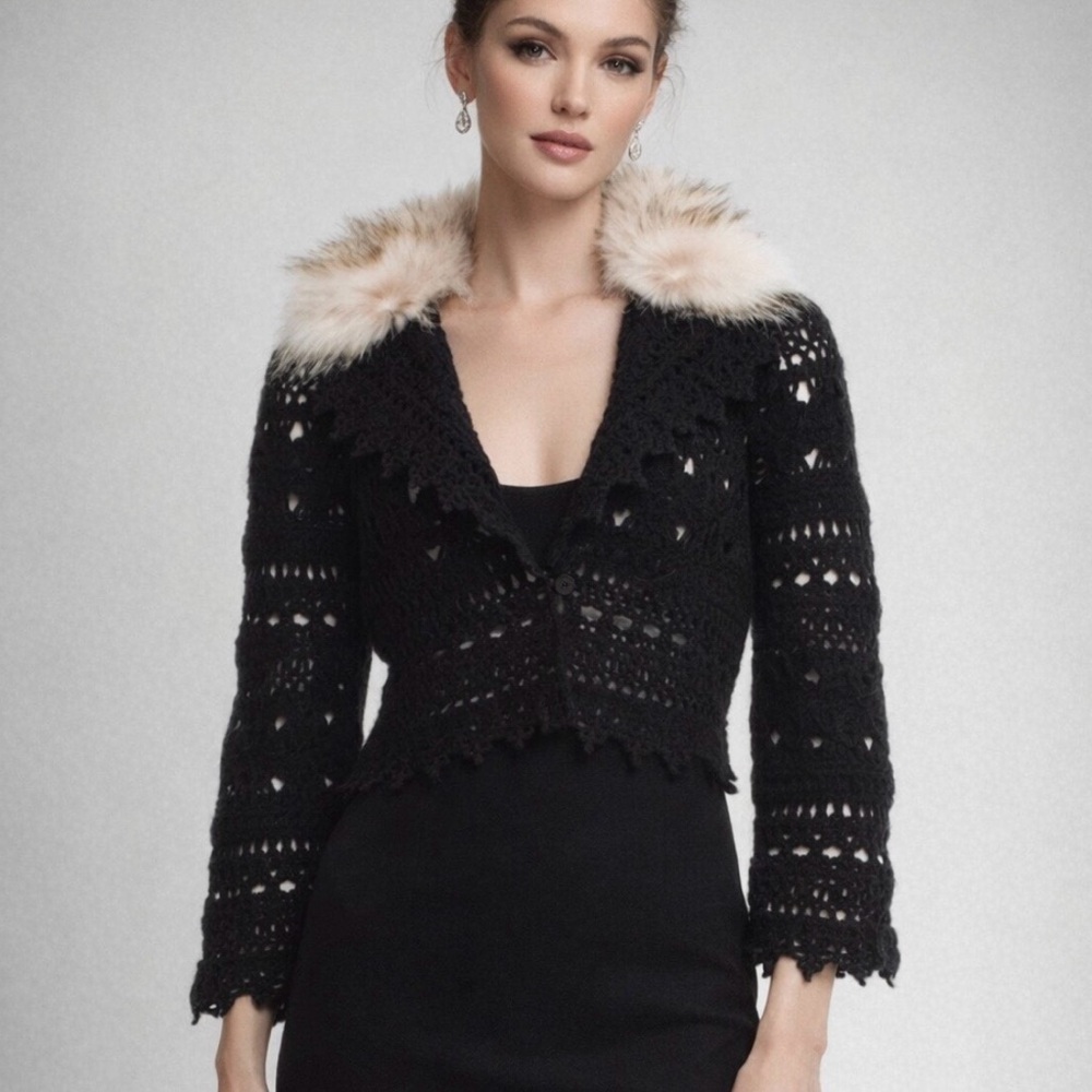 Women’s Carolina Herrera Cashmere / Fox Fur Sweater